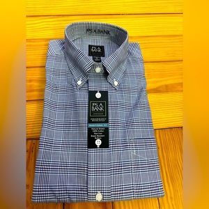 NWT Jos A Bank plaid collar button down